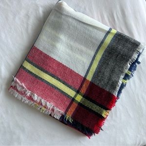 Soft Plaid Blanket Scarf
